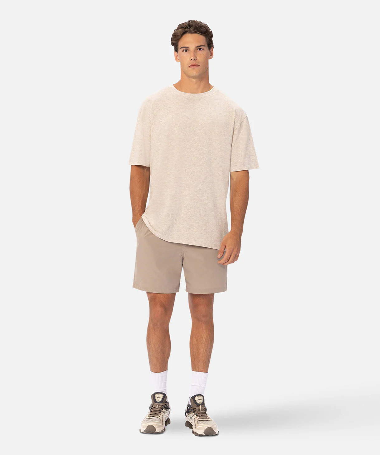 The Freeman Athletic T-Shirt - Wheat Marle