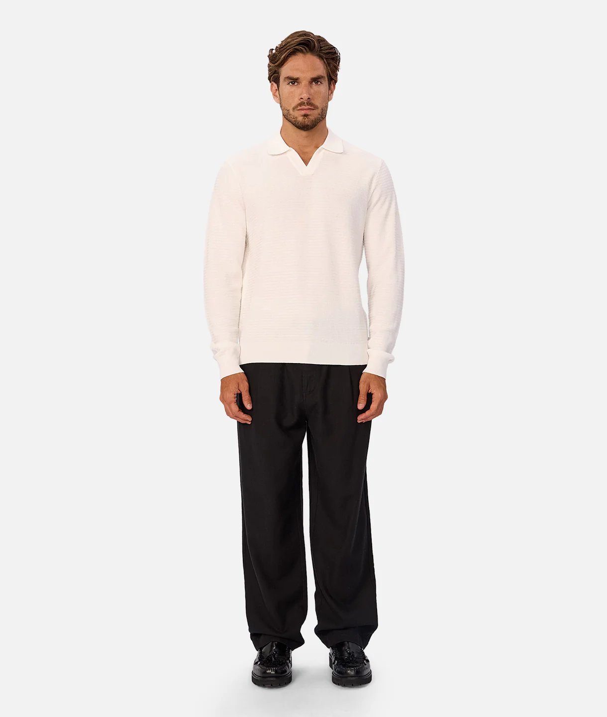 The Alicante L/S Polo - White