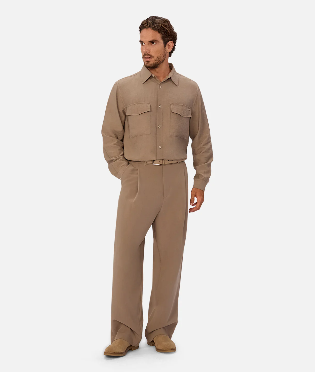 The Campiano Long Sleeve Shirt - Sandrift