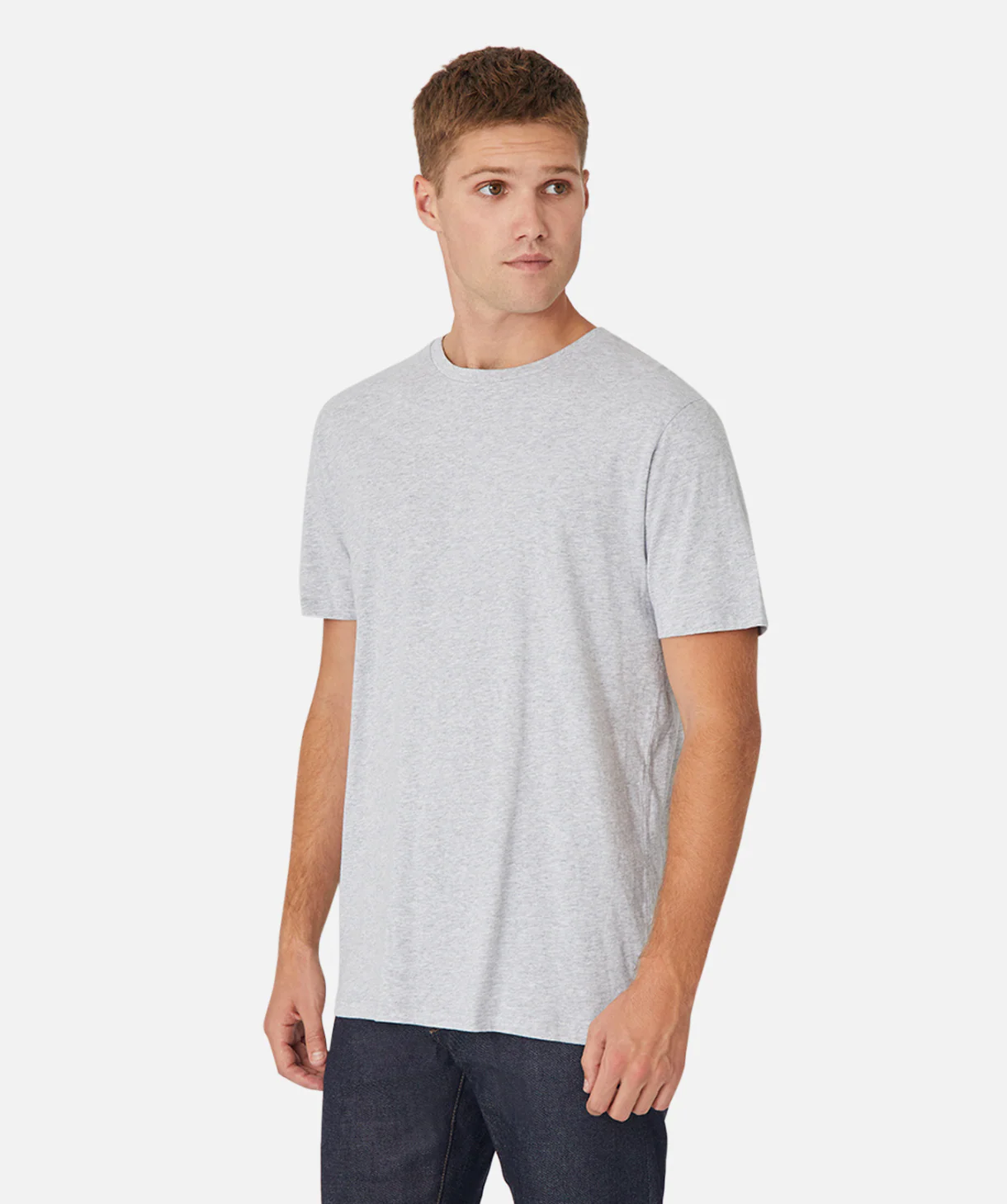 The Basic Crew Neck T-Shirt - New Marle Grey