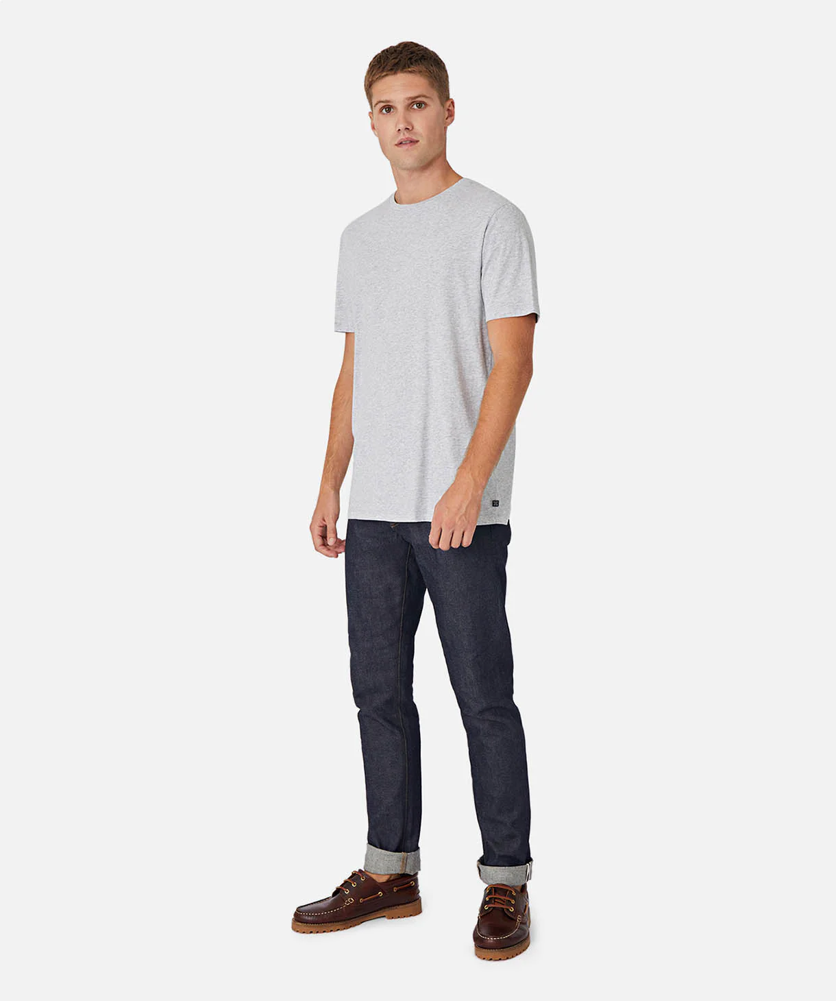 The Basic Crew Neck T-Shirt - New Marle Grey