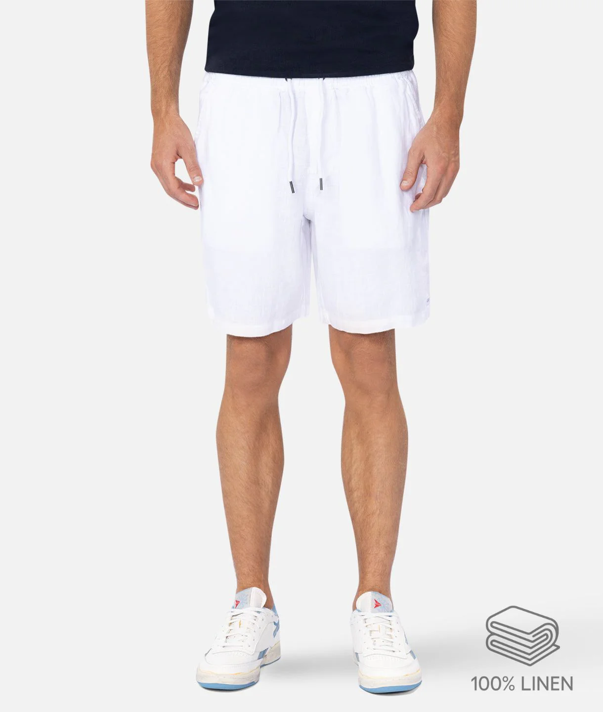 The Marina Linen Short - Ant White
