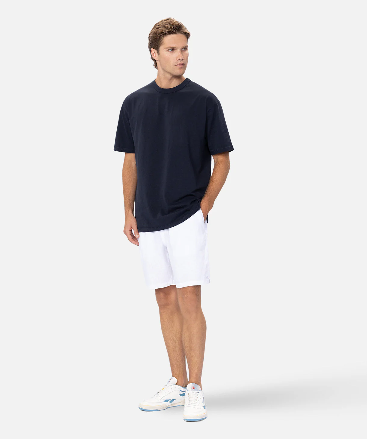 The Marina Linen Short - Ant White
