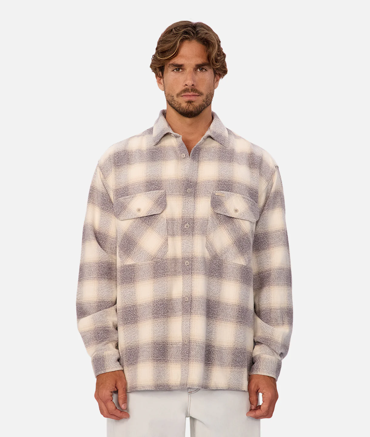 The Everglade Long Sleeve Shirt - Wheat Grey