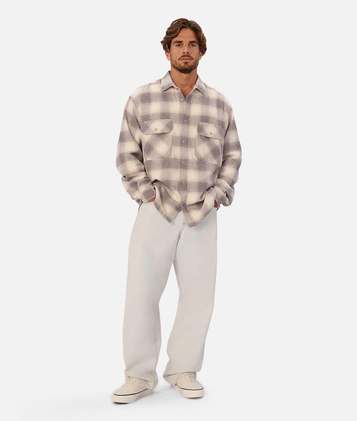 The Everglade Long Sleeve Shirt - Wheat Grey