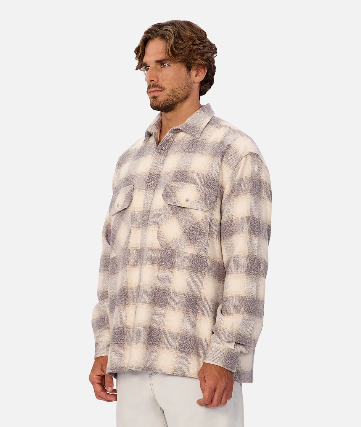 The Everglade Long Sleeve Shirt - Wheat Grey