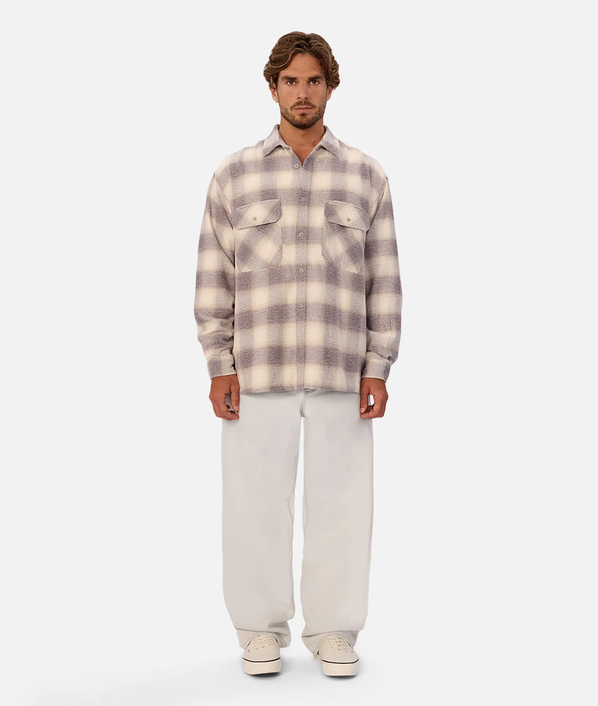 The Everglade Long Sleeve Shirt - Wheat Grey