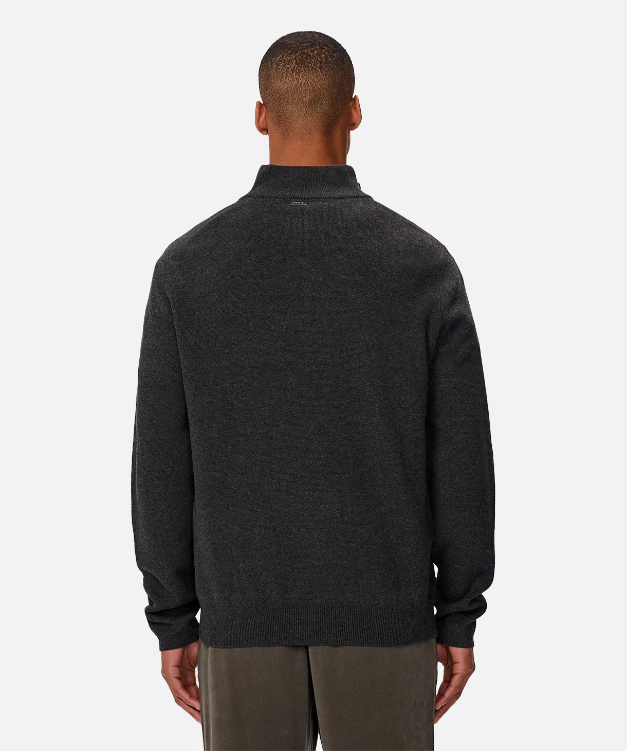 The Lakewood Zip Neck Knit - Charcoal
