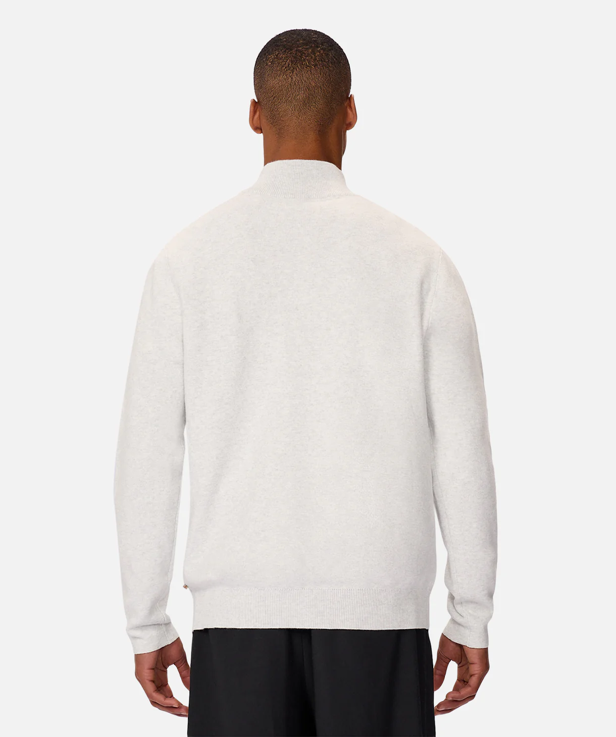 The Lakewood Zip Neck Knit - Snow Marle