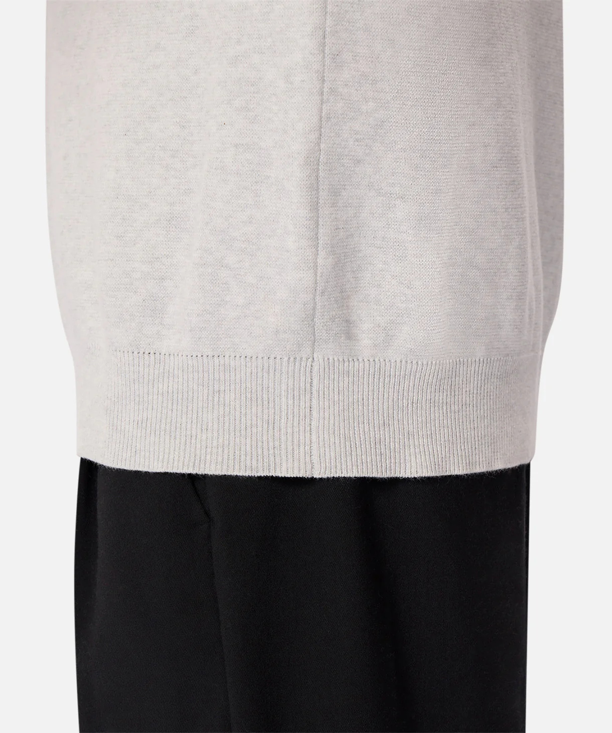 The Lakewood Zip Neck Knit - Snow Marle