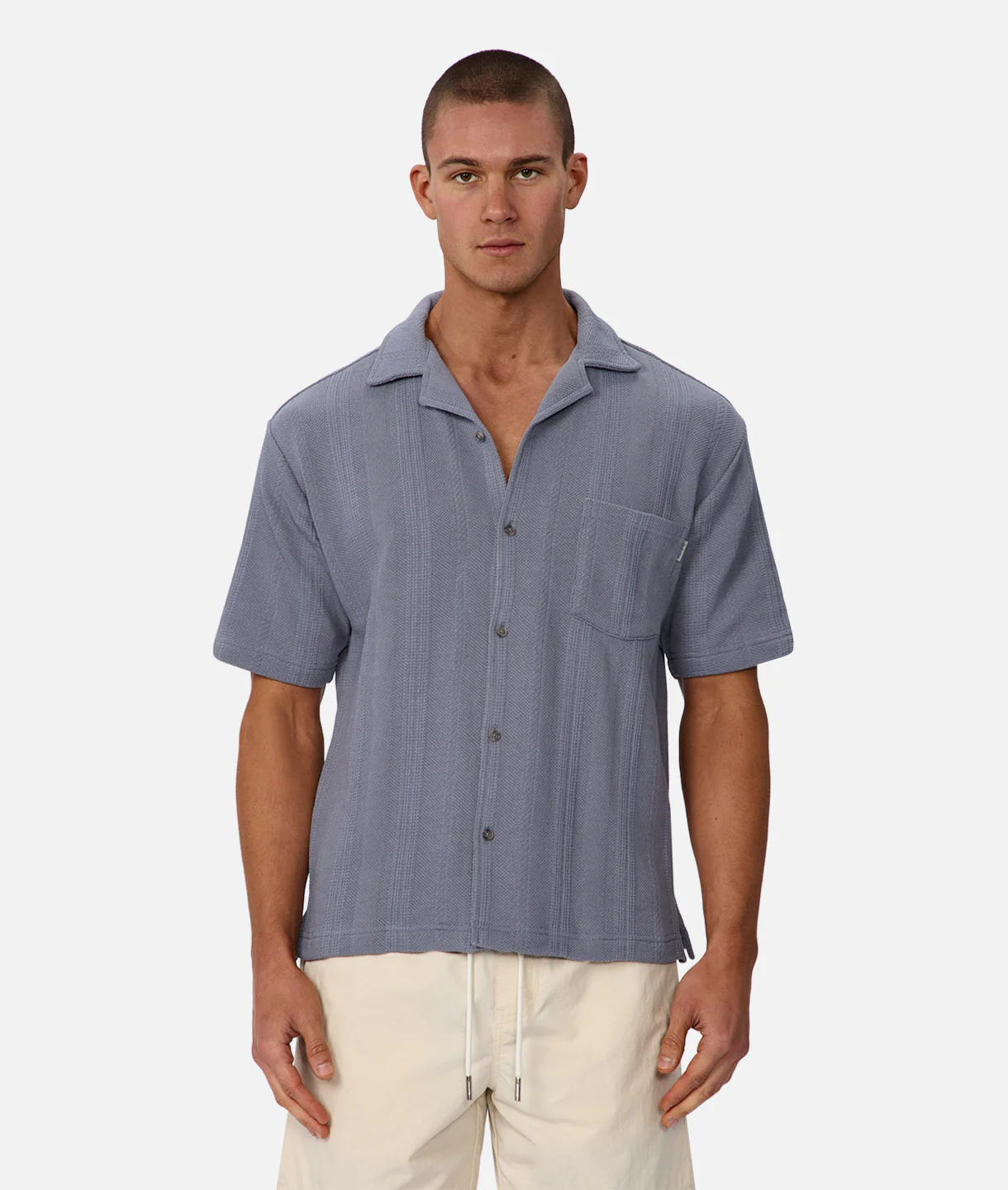 The Malaga Short Sleeve Shirt - New Steel