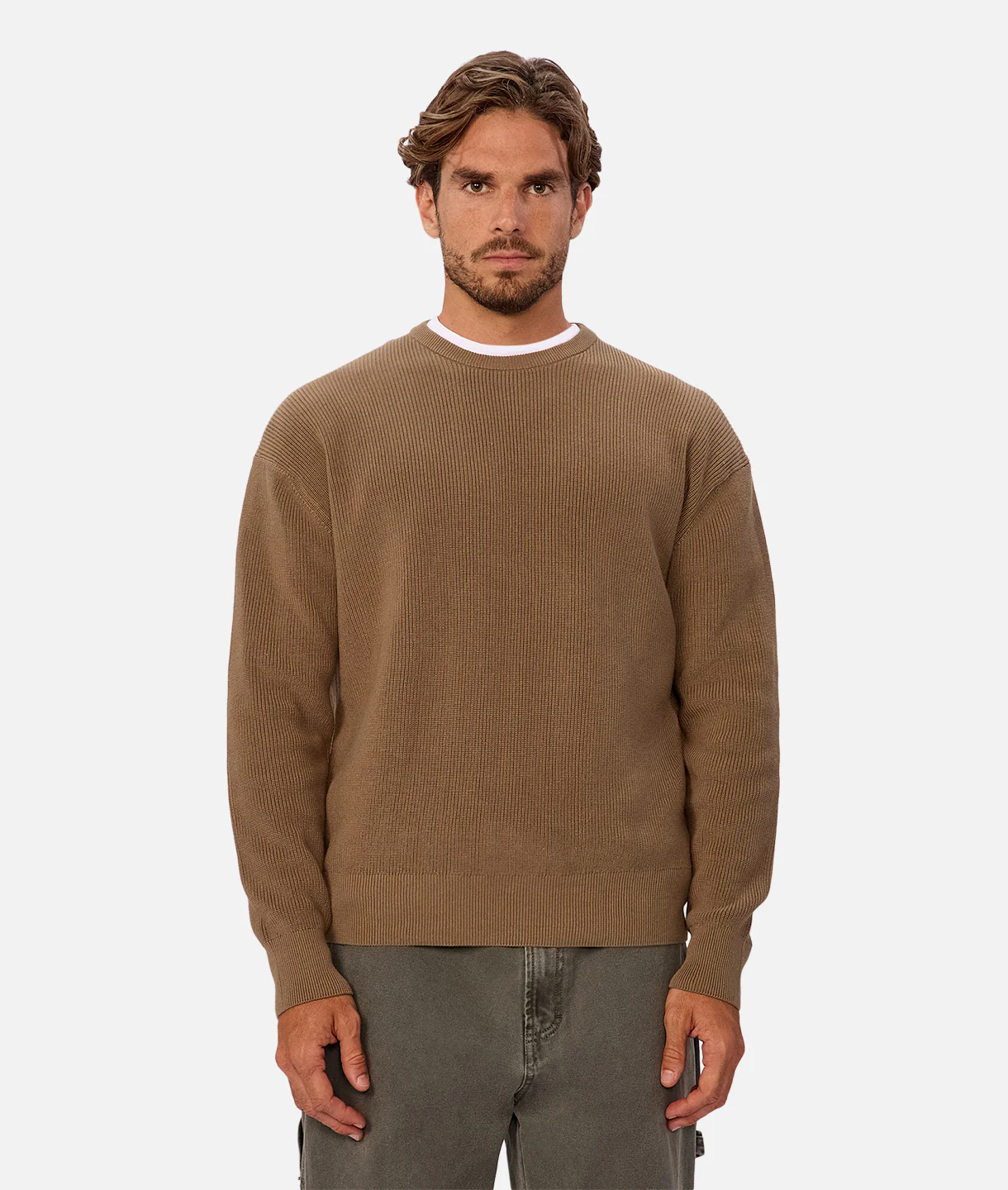 The New England Crew Neck Sweater - Acorn