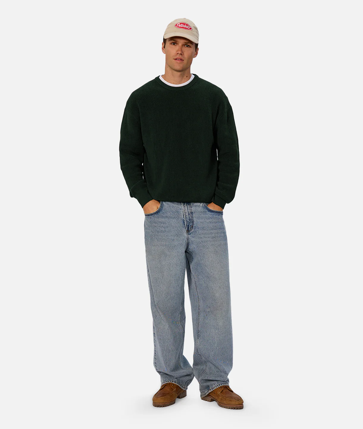 The New England Crew Neck Sweater - Pine
