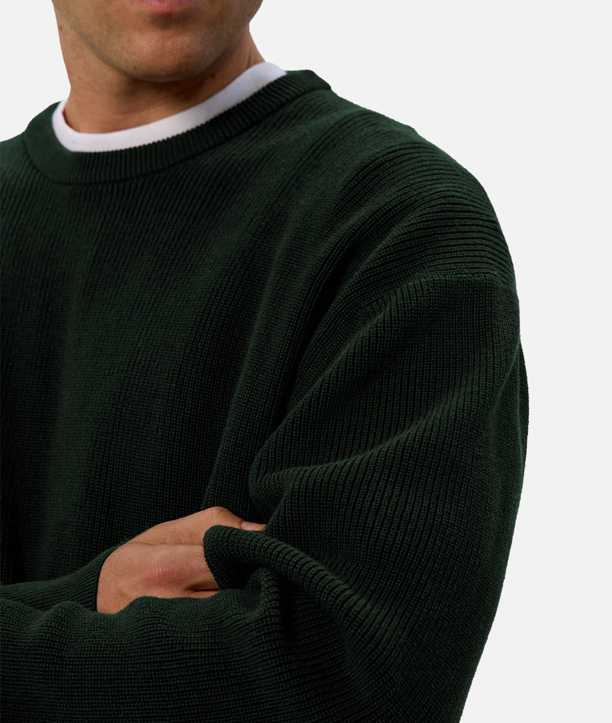 The New England Crew Neck Sweater - Pine