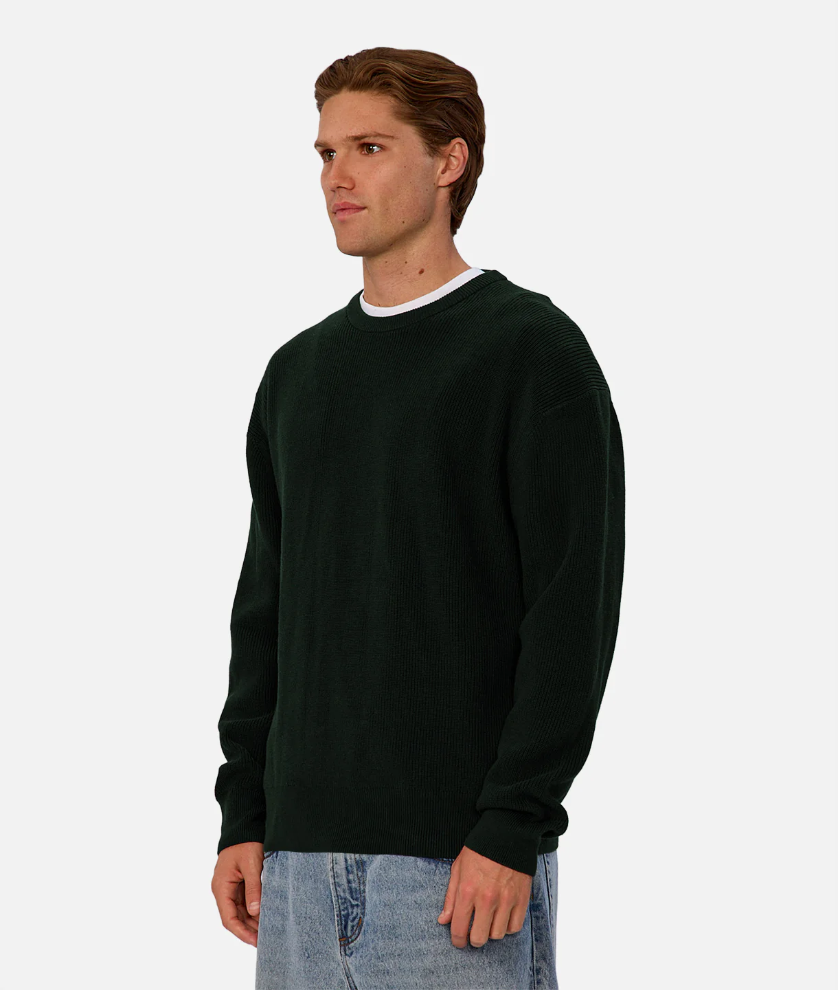 The New England Crew Neck Sweater - Pine