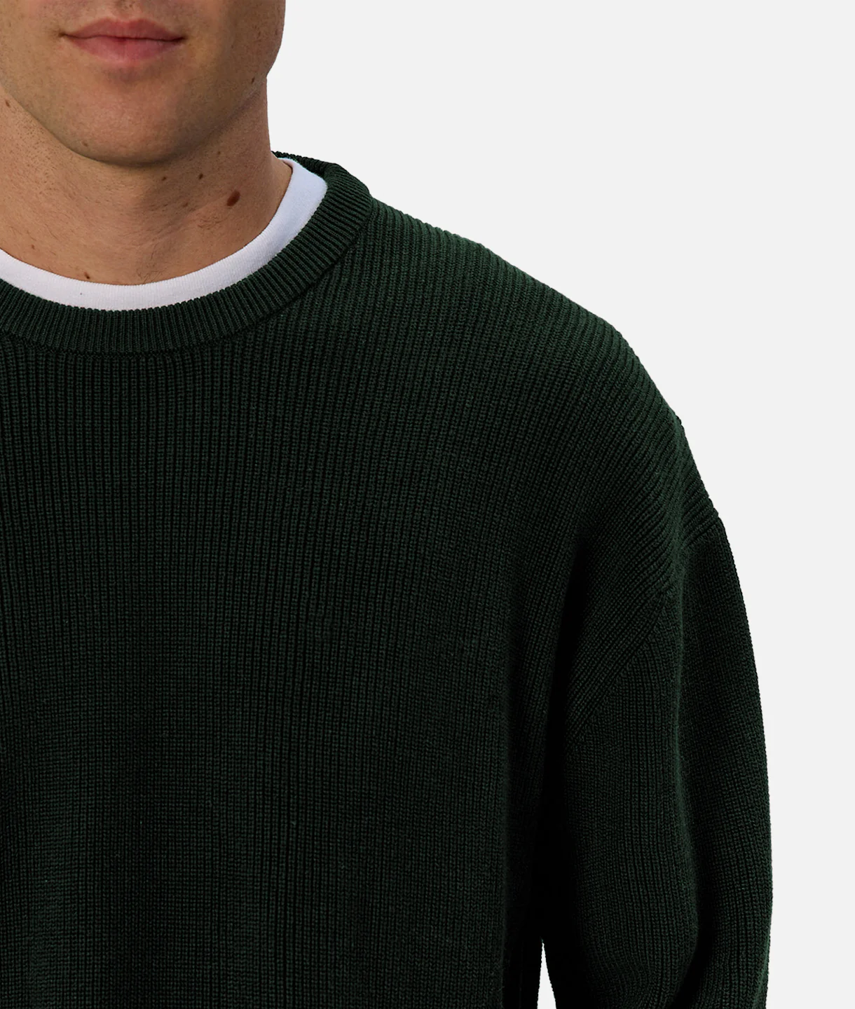 The New England Crew Neck Sweater - Pine