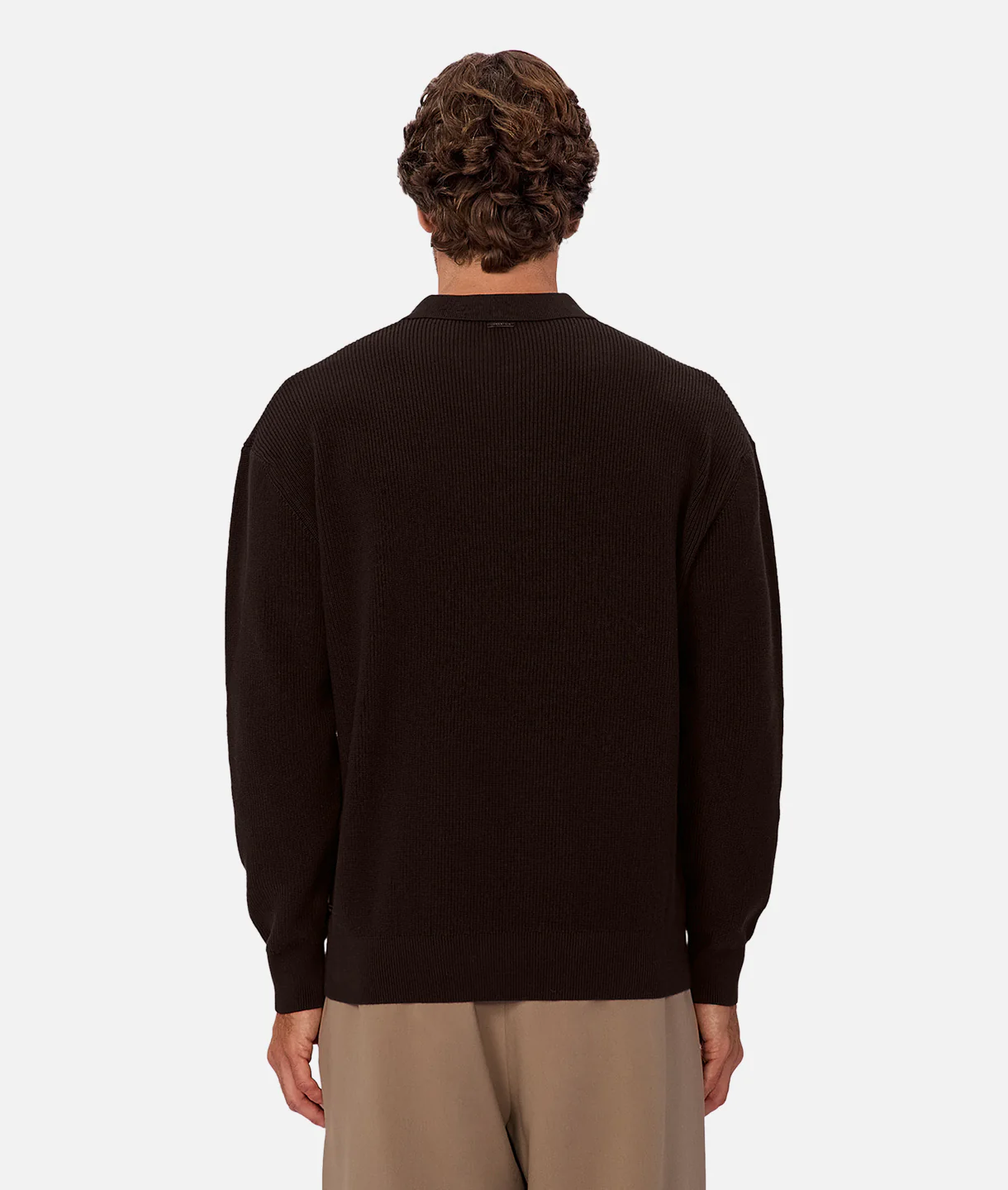 The New England Polo Sweater - Espresso