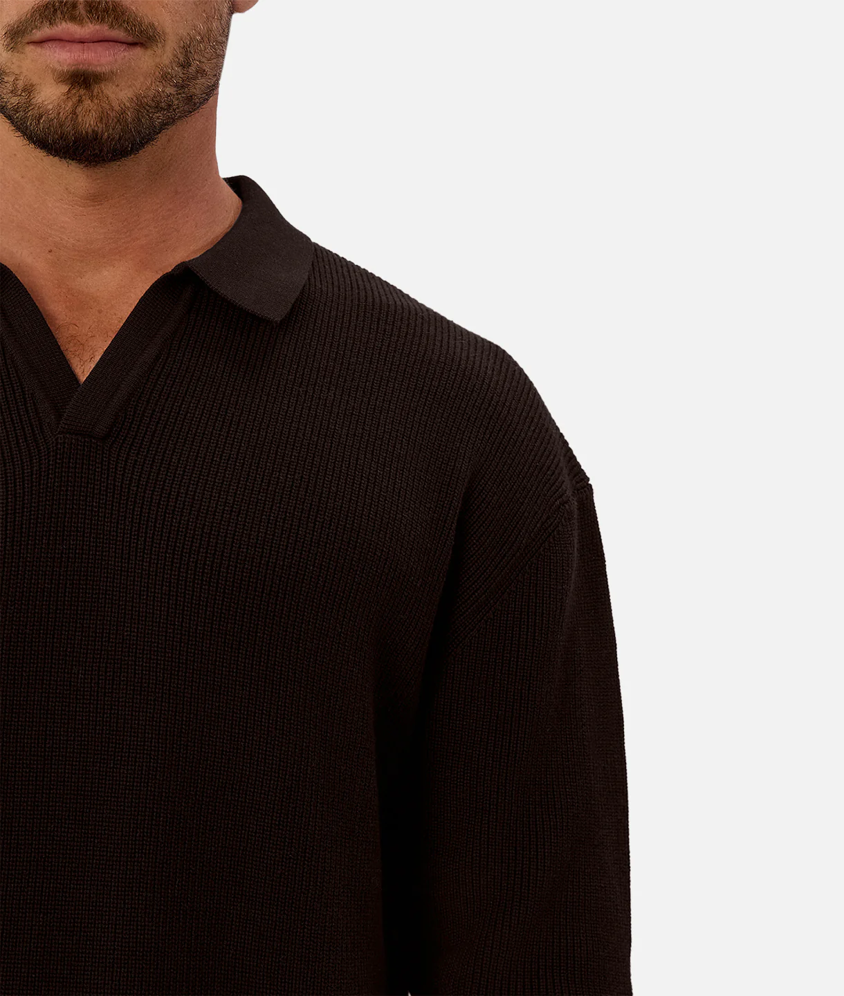 The New England Polo Sweater - Espresso
