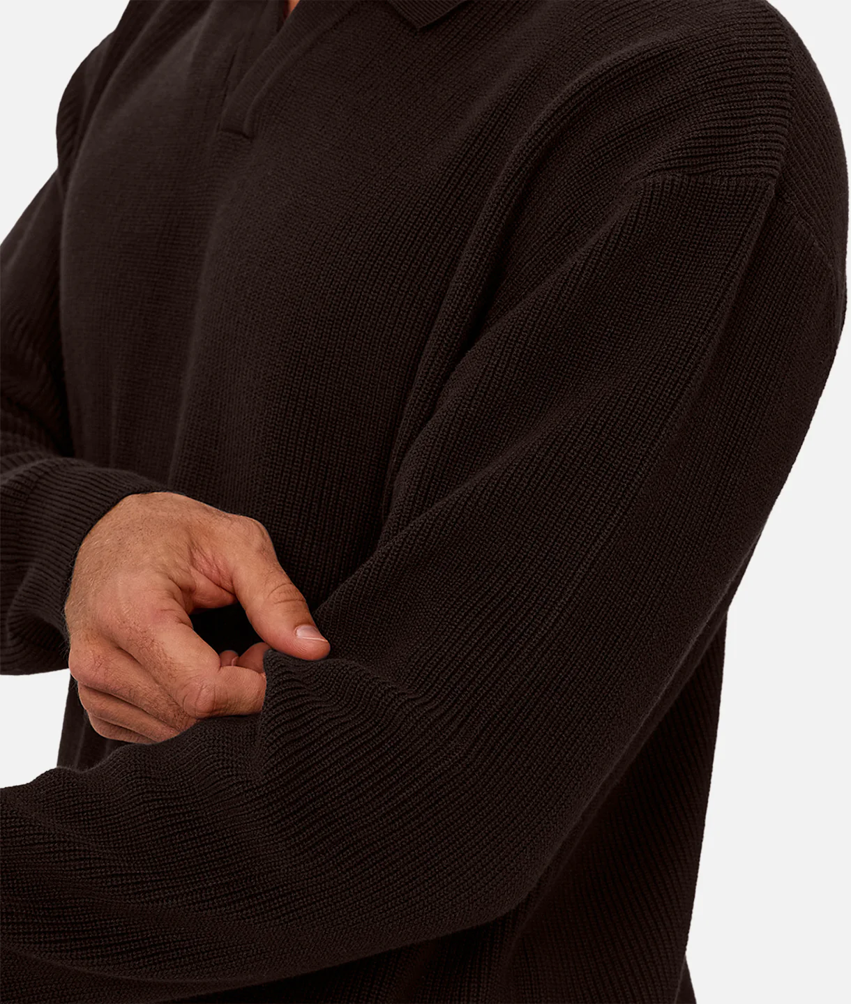 The New England Polo Sweater - Espresso