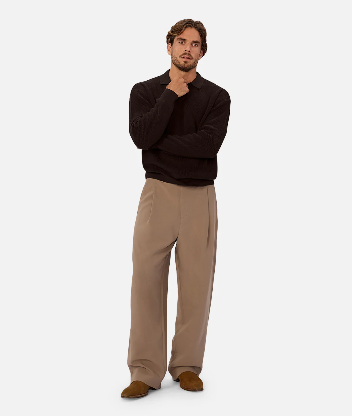 The New England Polo Sweater - Espresso