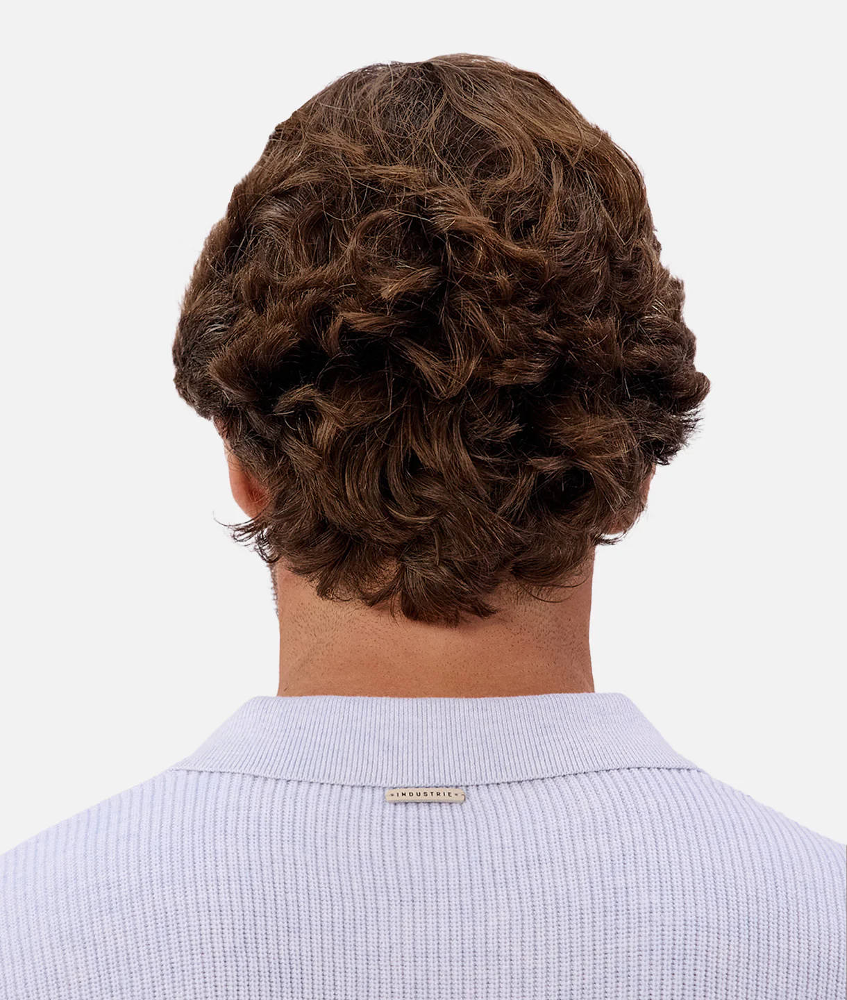 The New England Polo Sweater - Lt Blue Marle