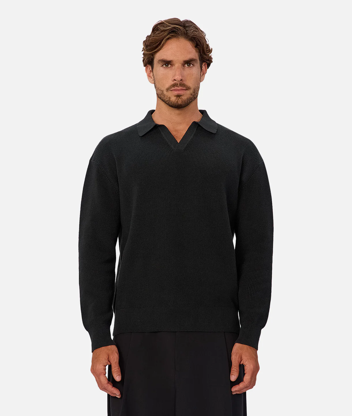 The New England Polo Sweater - Pine