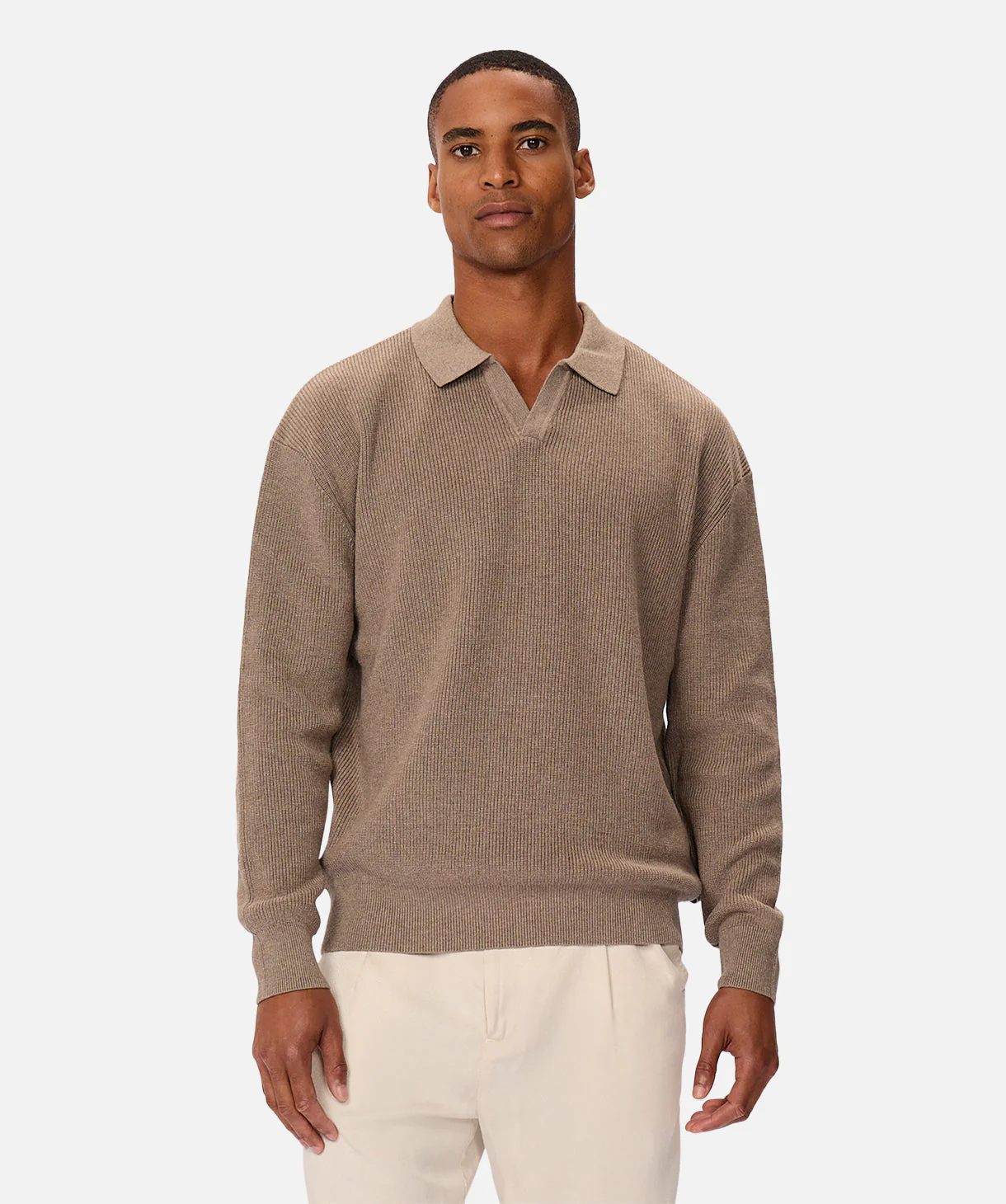 The New England Polo Sweater - Walnut