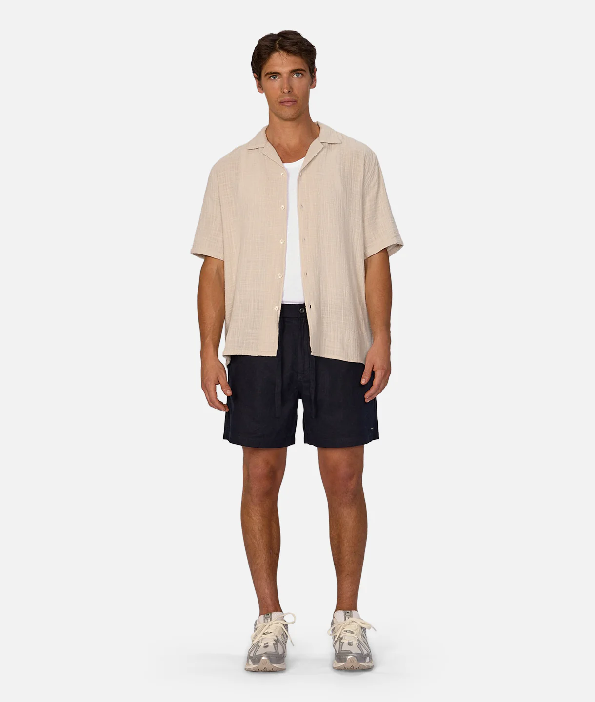The Palma Linen Short - Dk Navy