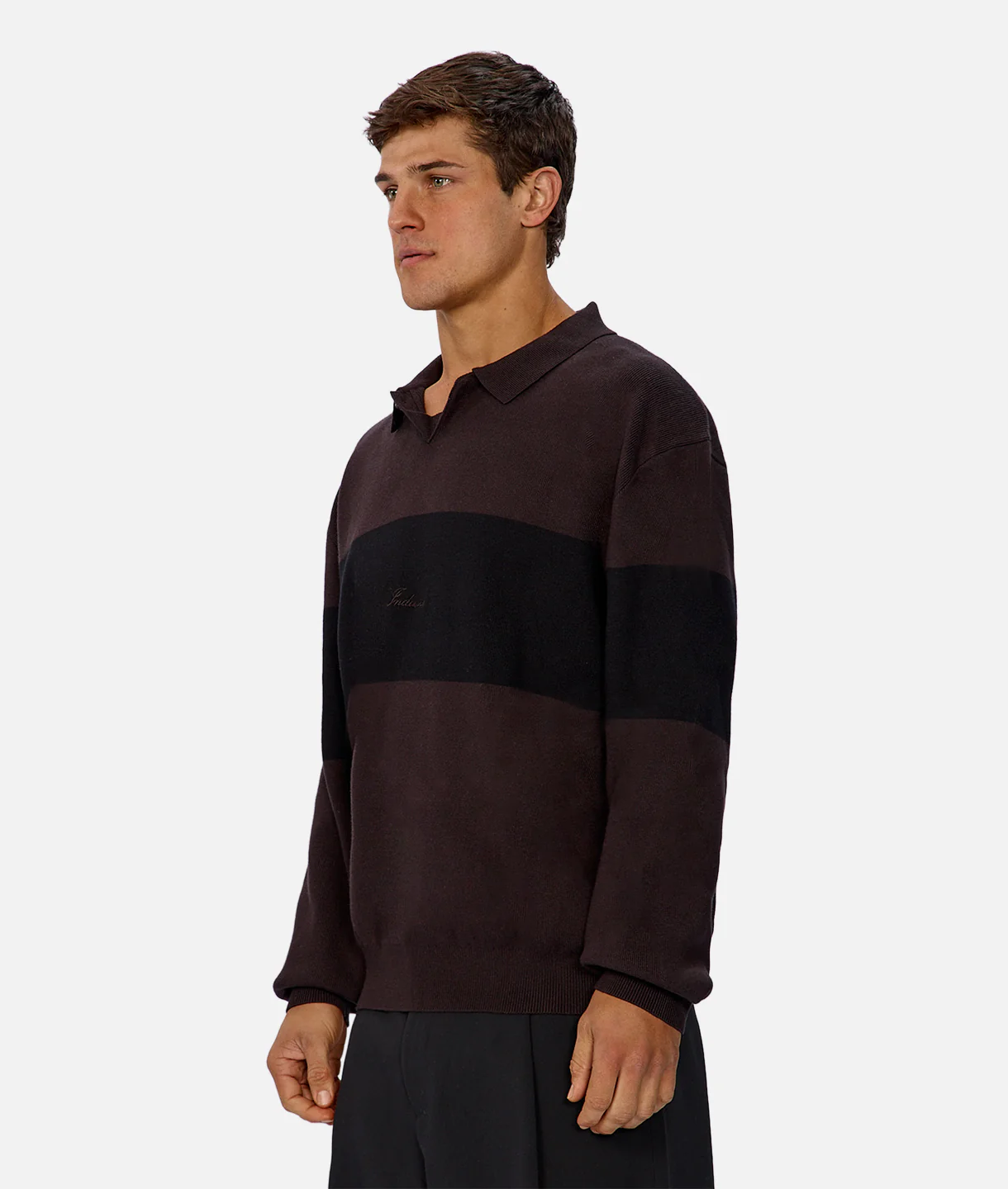 The Panelled Sweater - Espresso Black Combo