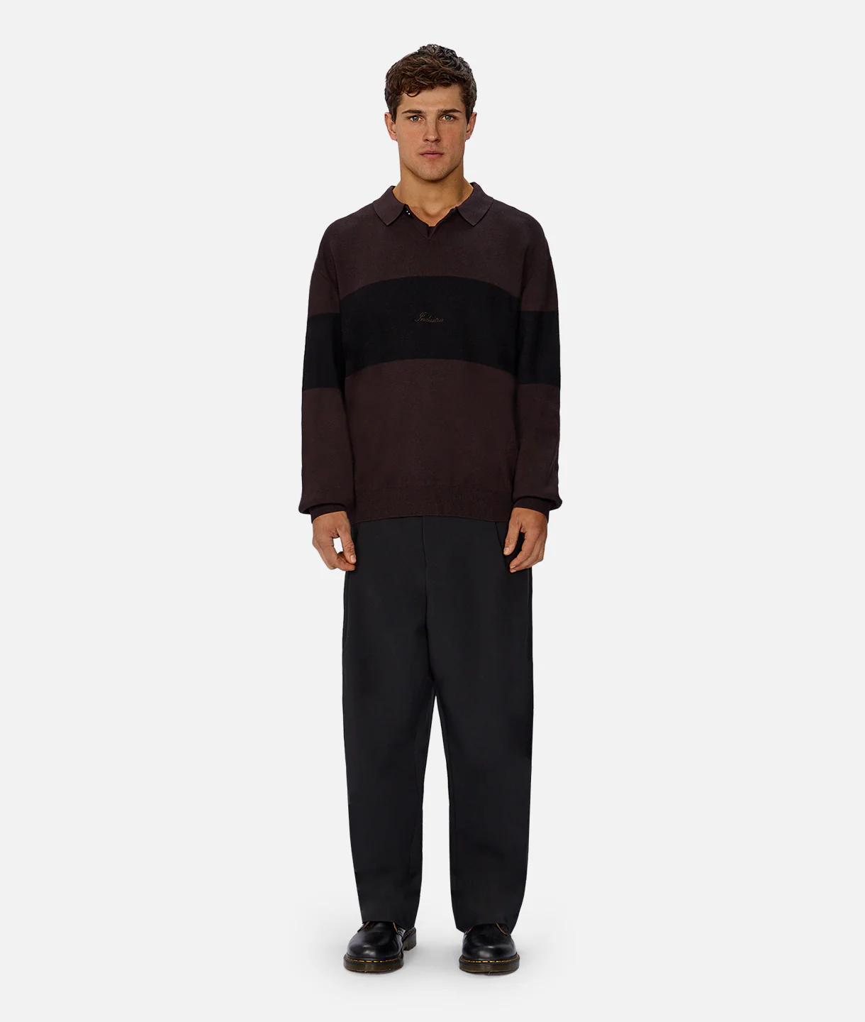 The Panelled Sweater - Espresso Black Combo