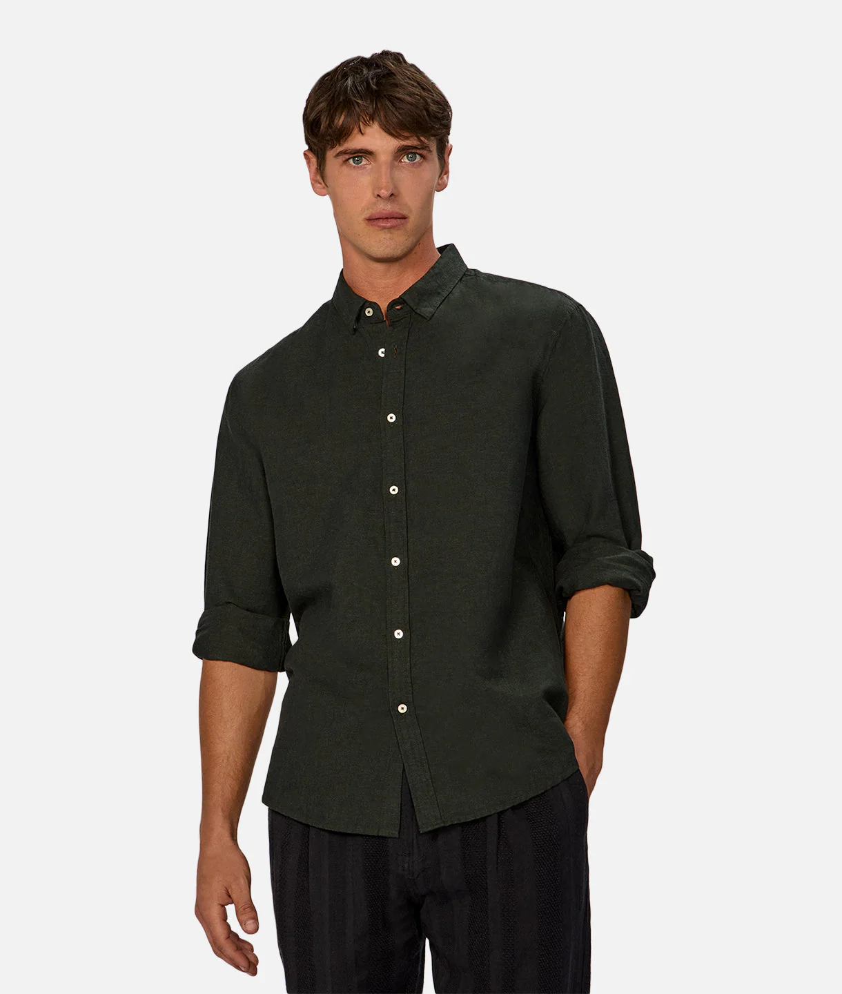 The Tennyson Linen Blend Long Sleeve Shirt