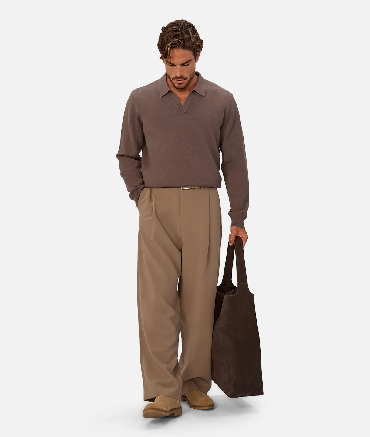 The Wynslow Polo Sweater - Chestnut