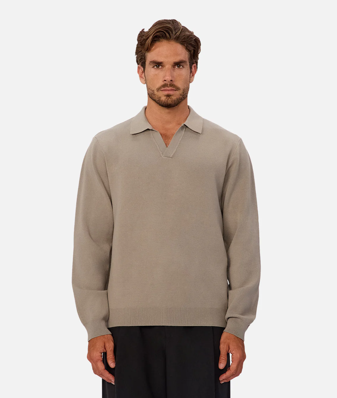 The Wynslow Polo Sweater - Sea Grass