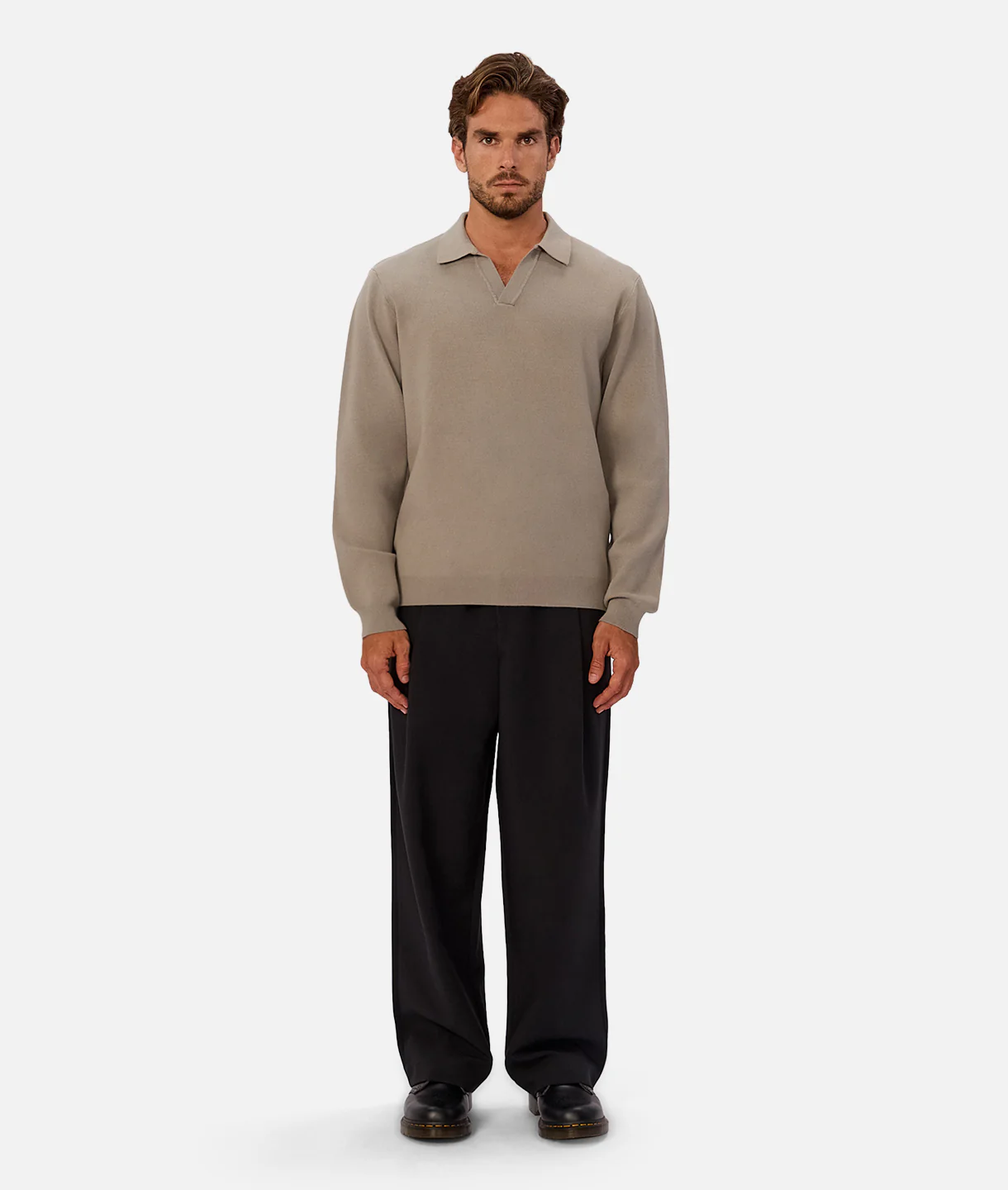 The Wynslow Polo Sweater - Sea Grass
