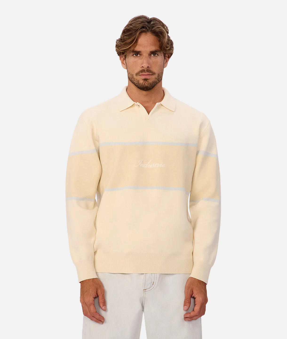 The Yale Polo Knit - Vanilla Combo