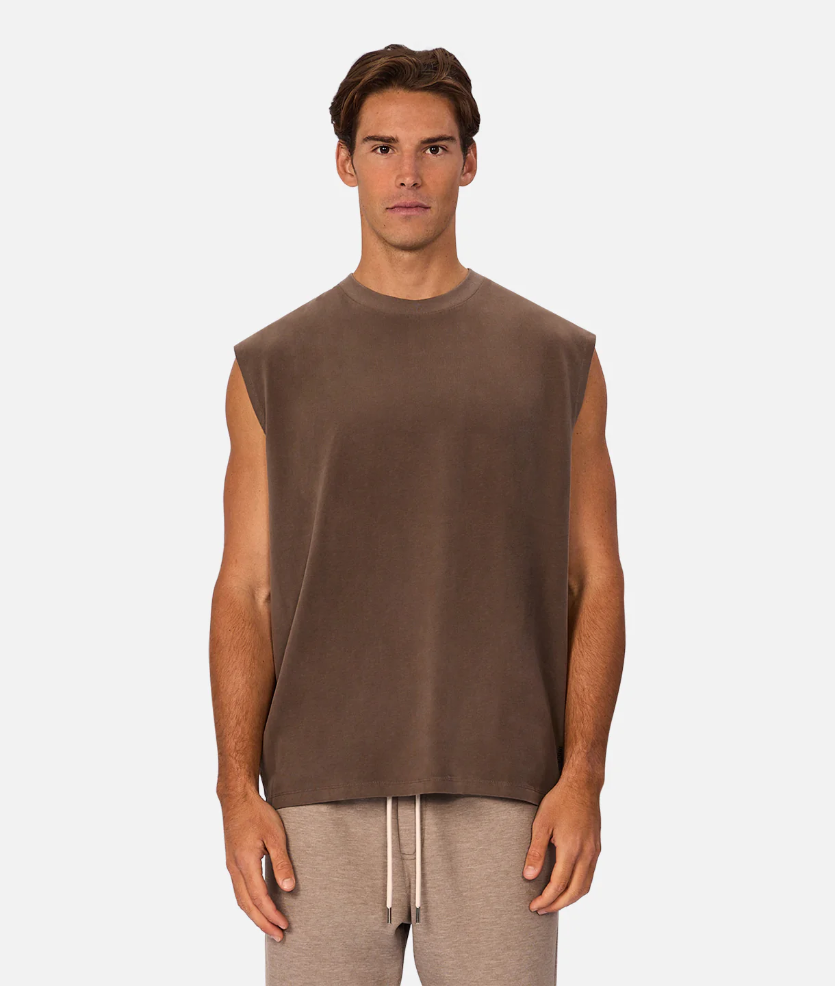 The Kosta Sleeveless T-Shirt - Mocha