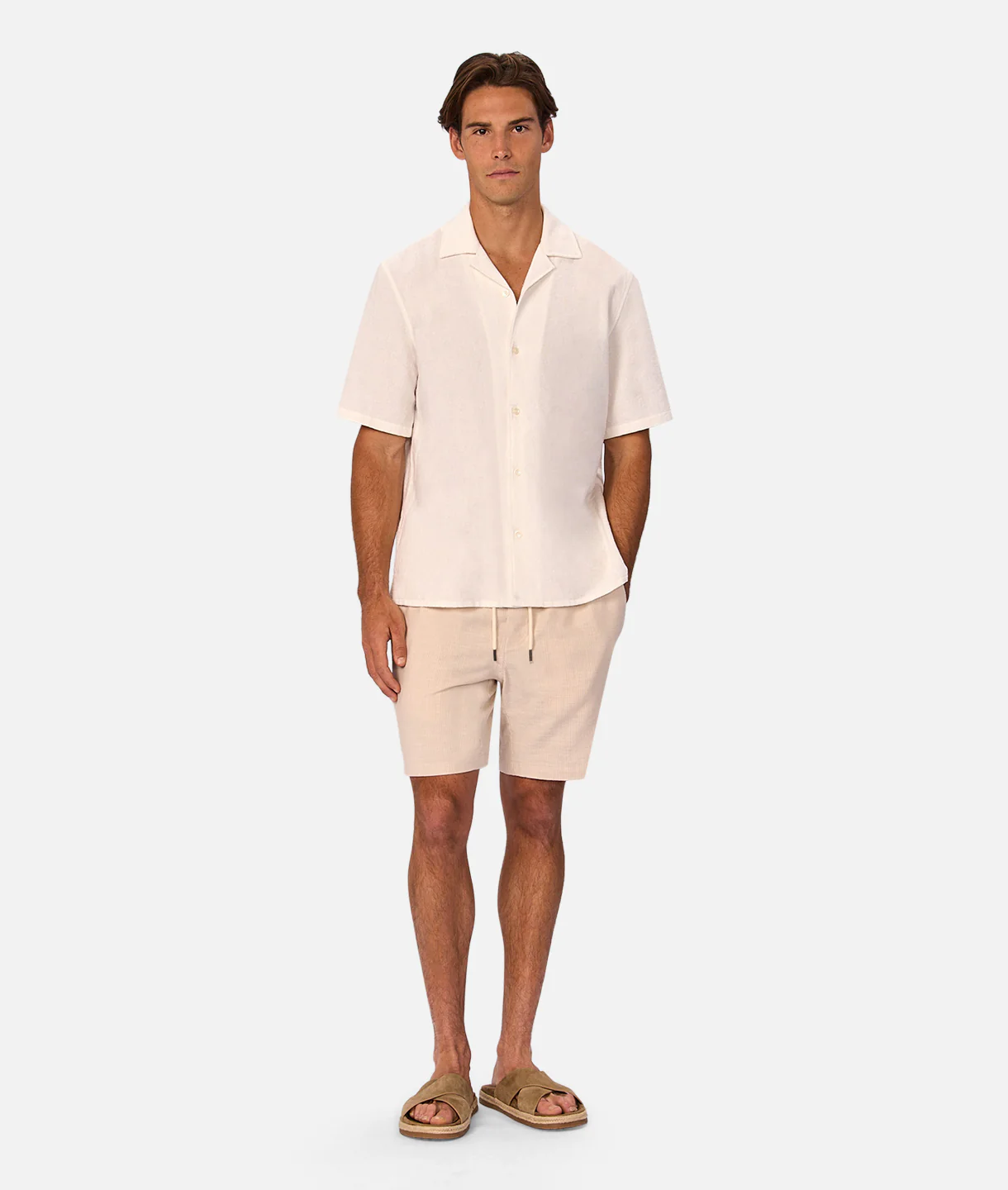 The Antonio Short - Wheat / Off White