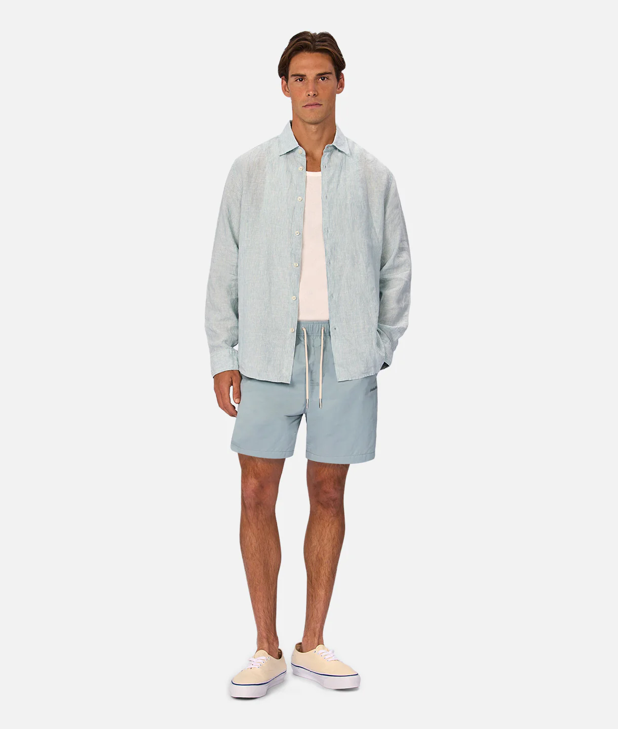 The Avignon Long Sleeve Shirt - Mint / Turquoise