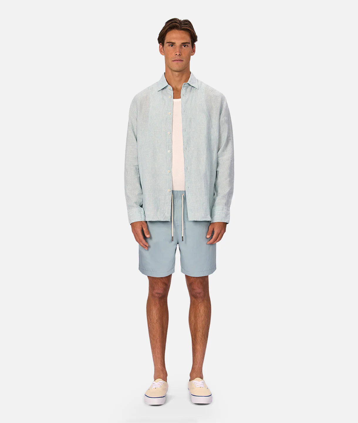 The Avignon Long Sleeve Shirt - Mint / Turquoise