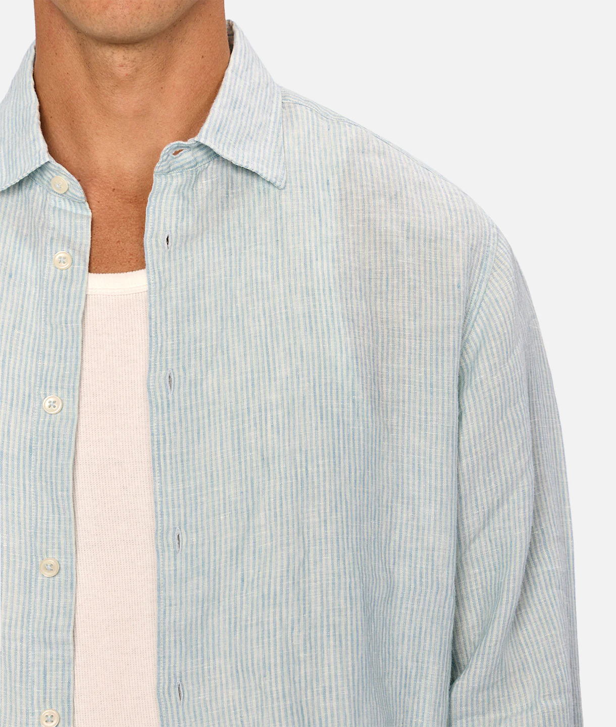 The Avignon Long Sleeve Shirt - Mint / Turquoise