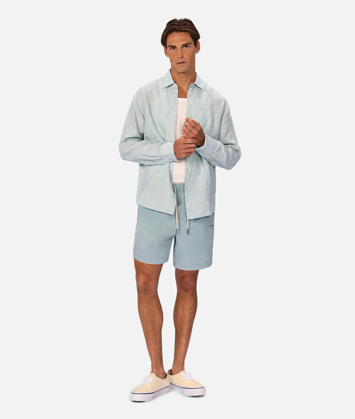 The Avignon Long Sleeve Shirt - Mint / Turquoise