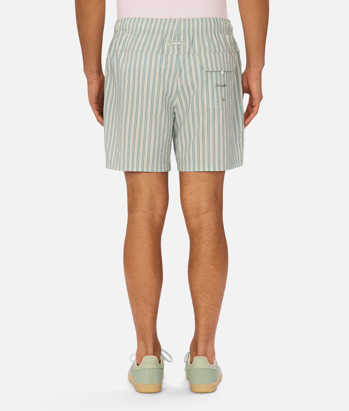 The Berkeley Swim Short - Silver Blue / White