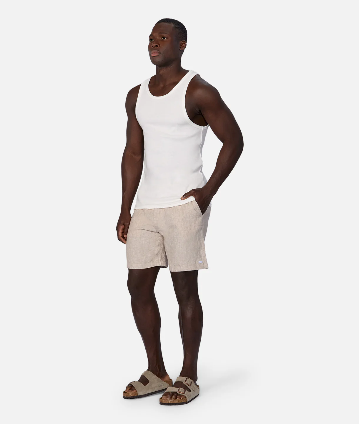 The Brando Ribbed Tank Top - Chalk