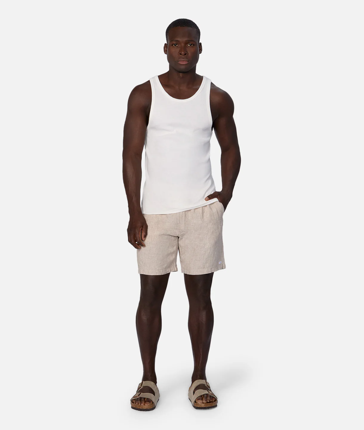 The Brando Ribbed Tank Top - Chalk