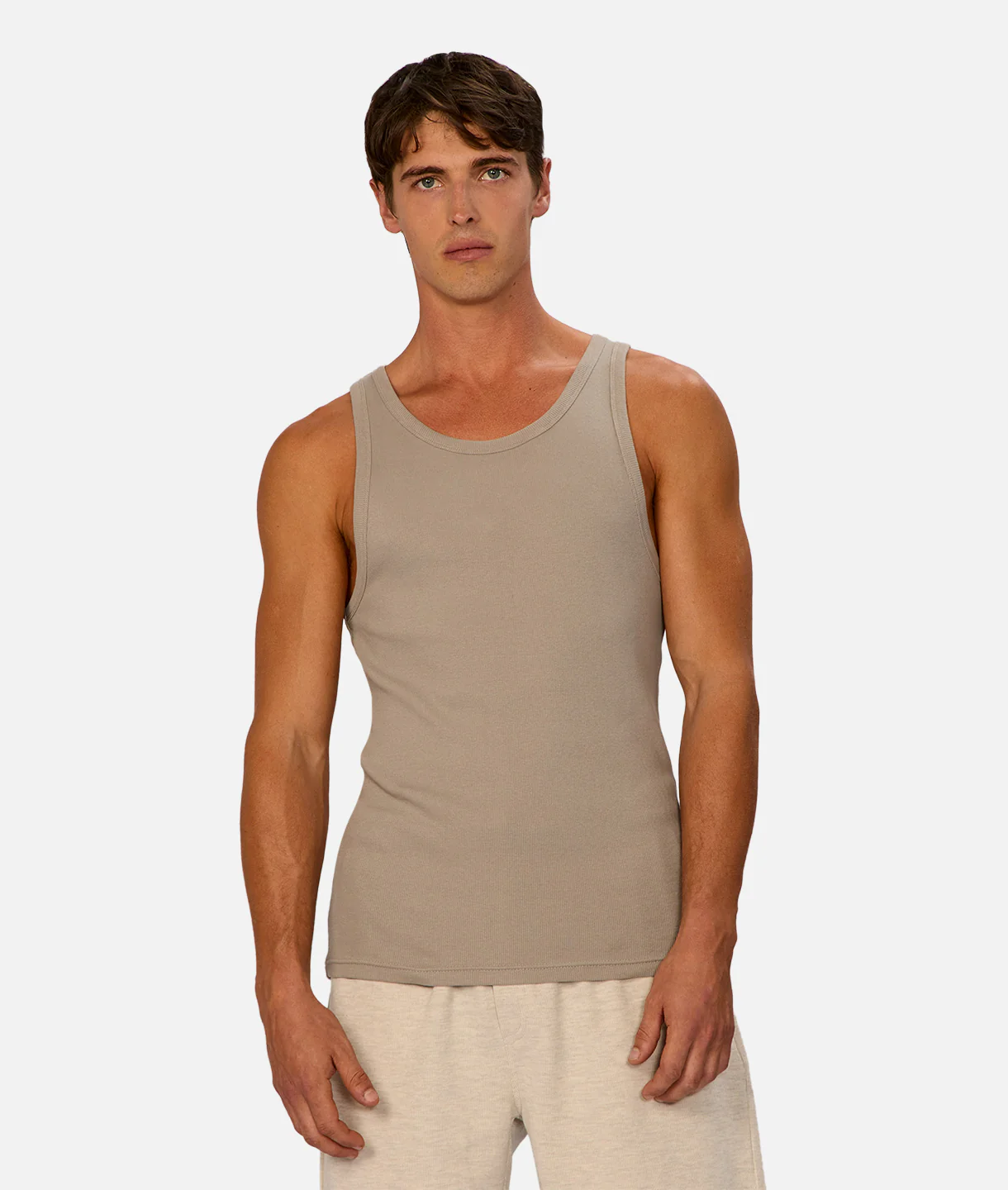 The Brando Ribbed Tank Top - Putty