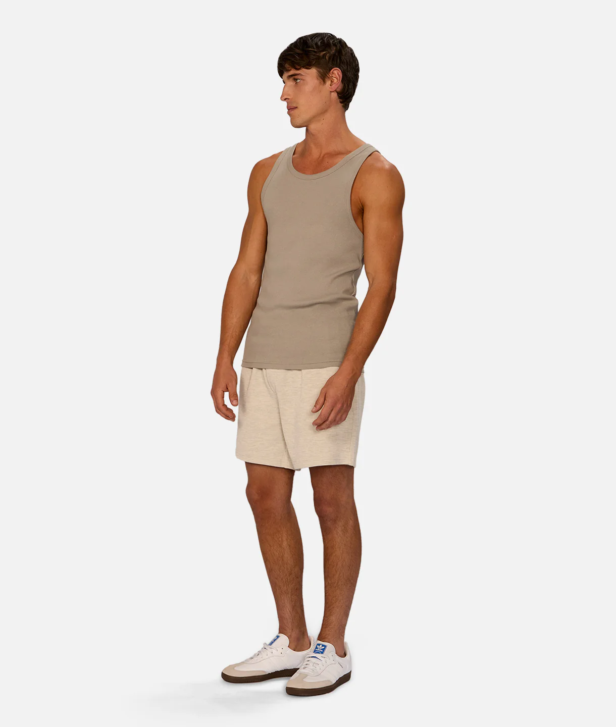 The Brando Ribbed Tank Top - Putty