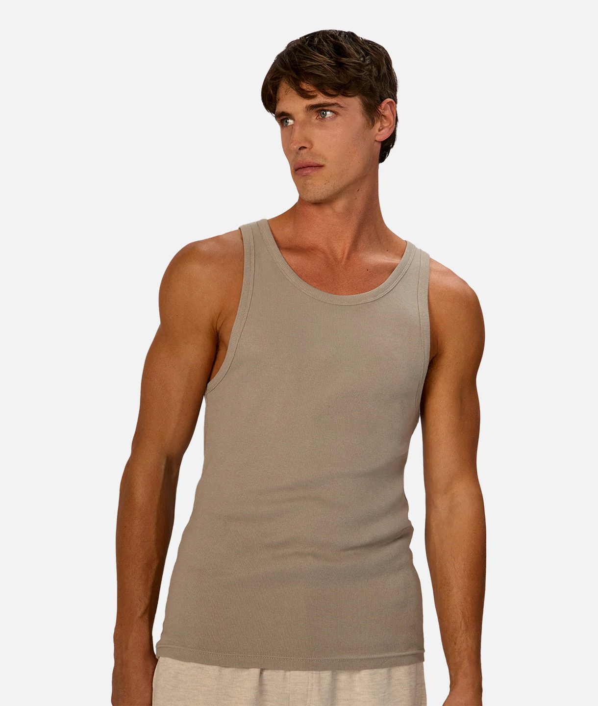 The Brando Ribbed Tank Top - Putty