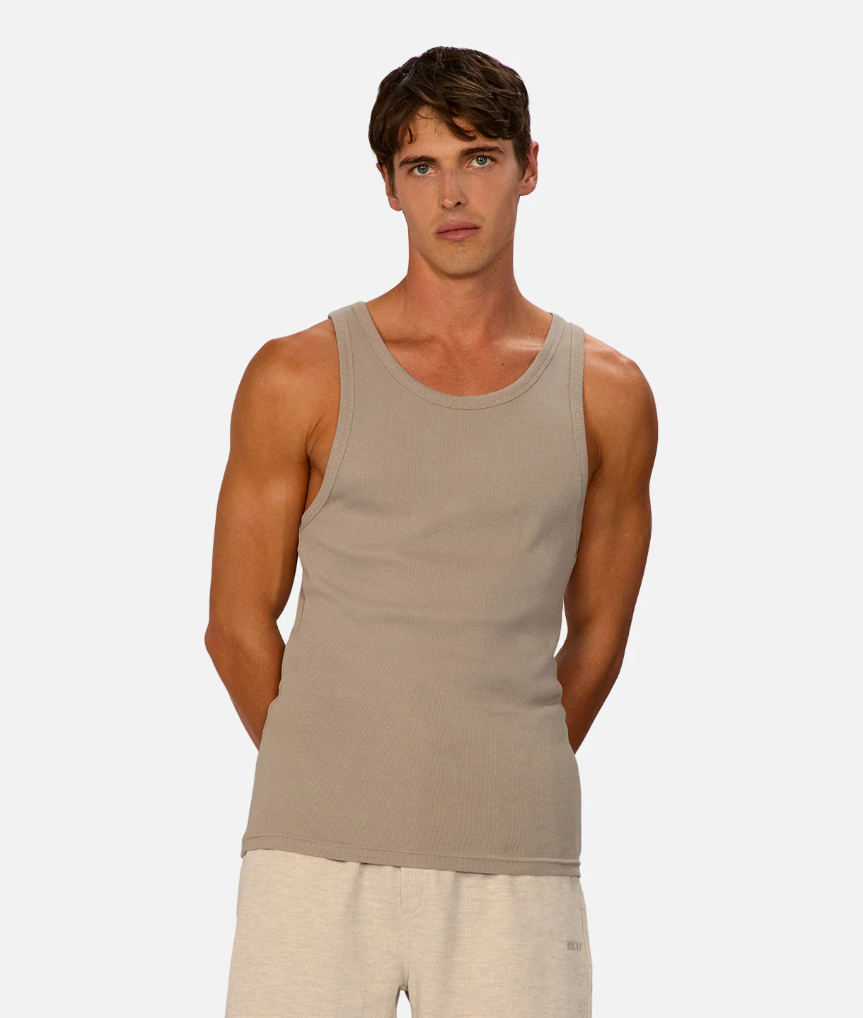 The Brando Ribbed Tank Top - Putty