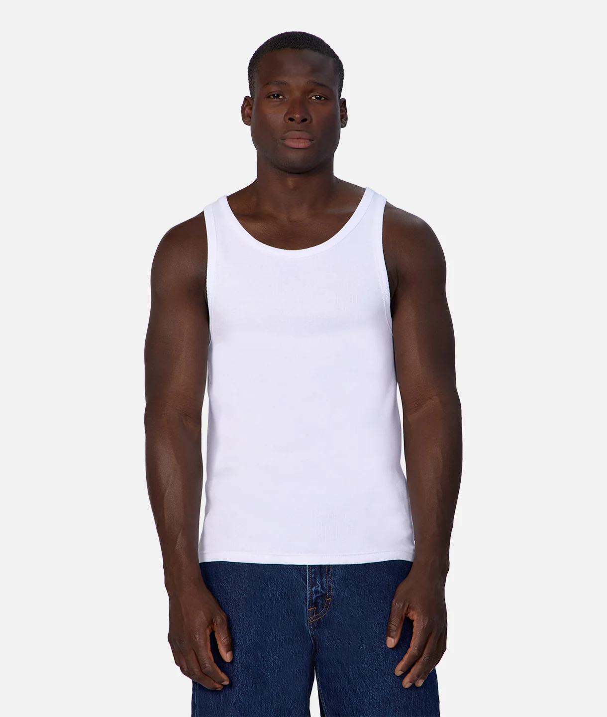 The Brando Ribbed Tank Top - White