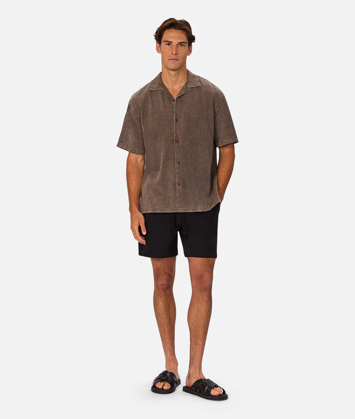 The Canyon Short Sleeve Shirt - Bark